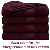 Jesus as burgundy towels